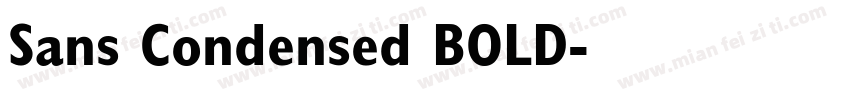 Sans Condensed BOLD字体转换